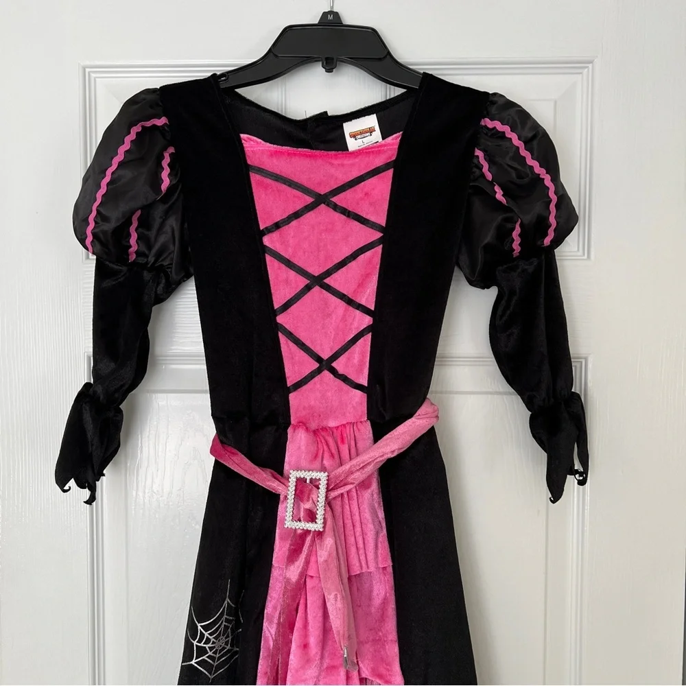 Witch costume dress, hat, broom Youth Large